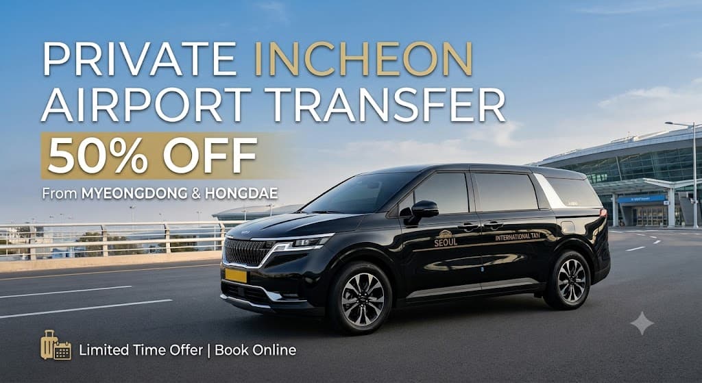 Taxi from Myeongdong to Incheon